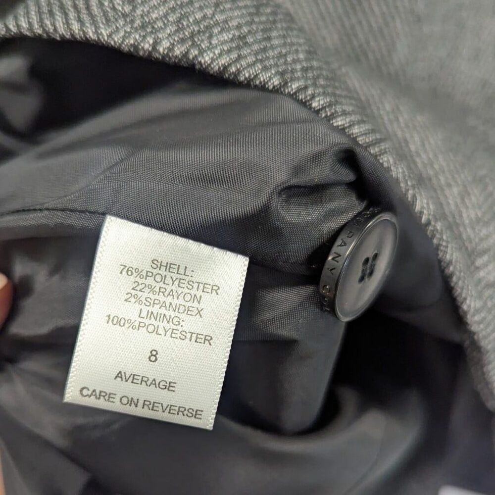 New York & Company Size 8 NWT Chevron Black & Charcoal‎ Gray Blazer - Picture 6 of 7